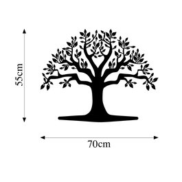 Wallity Monumental Tree 20 Escultura de Pared de Metal Negra